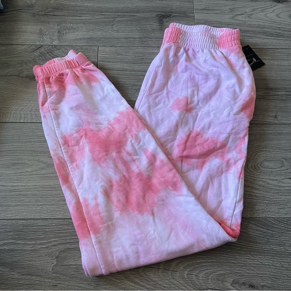 Skatie Pants - Skatie x Salty Blonde Rocky Sweatpants Tie Dye Pink Size Medium